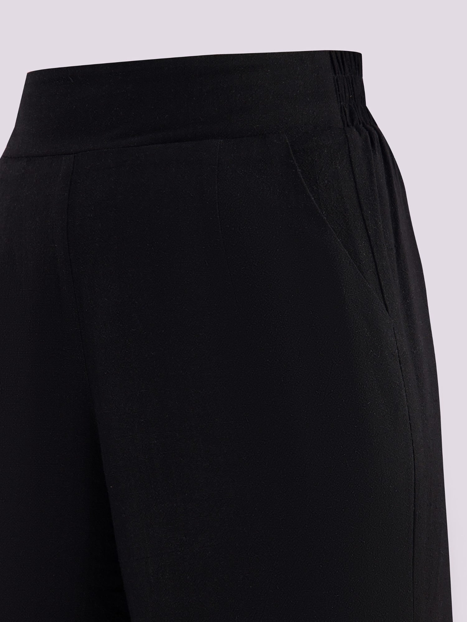BLACK HIGH WAISTED TROUSERS