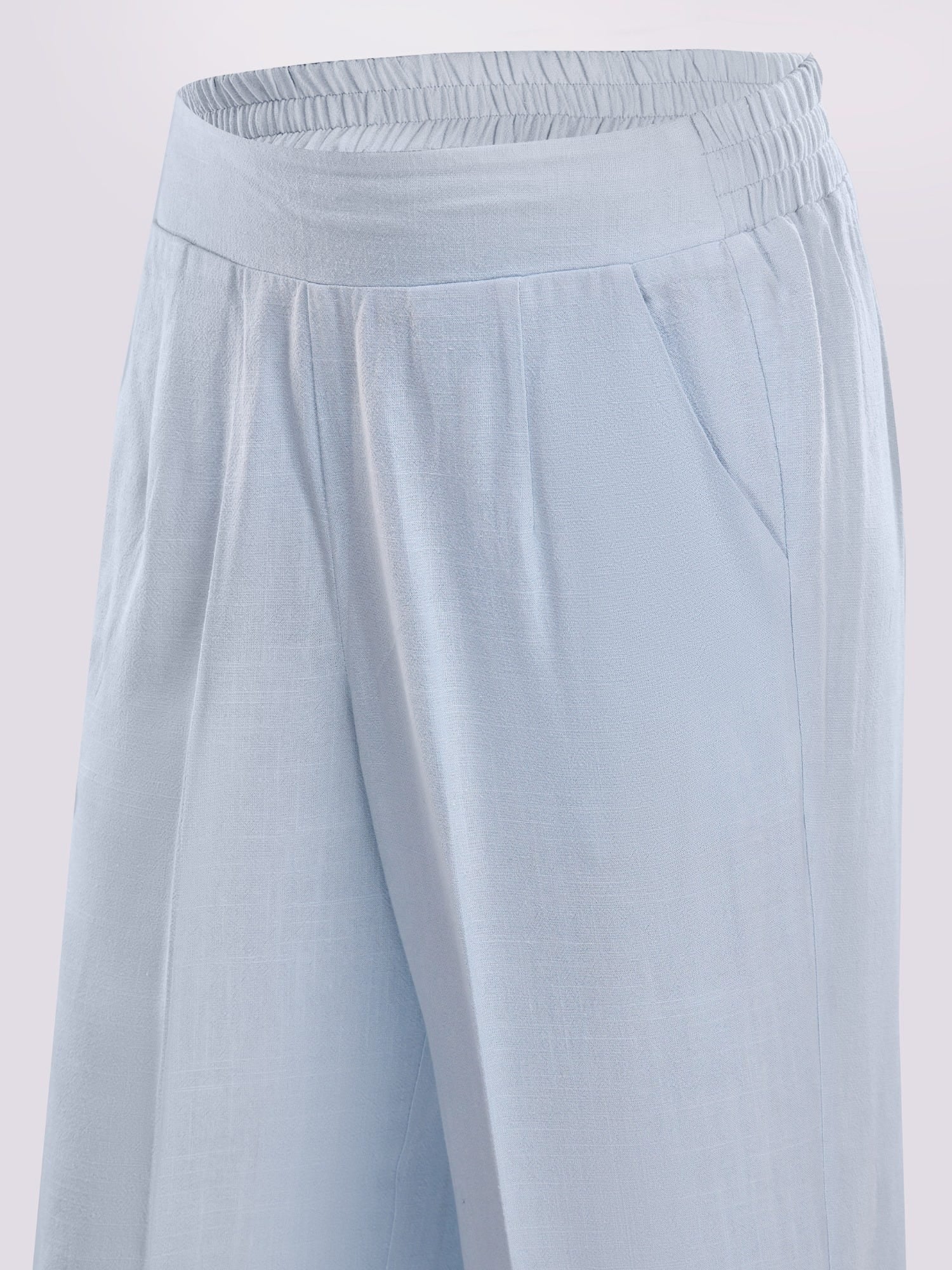 LIGHT BLUE HIGH WAISTED TROUSERS