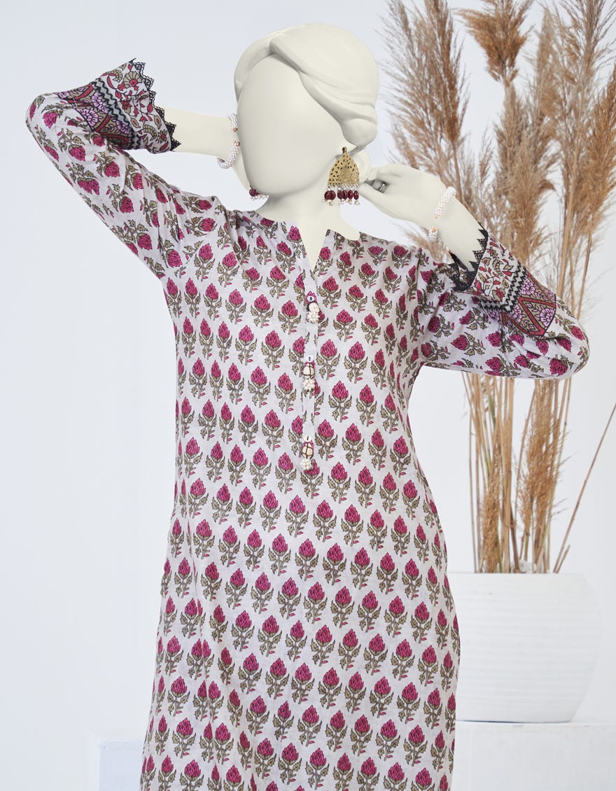 Beige 2 Piece Stitched Dress | Jjpw-S-Jpw2-23-060