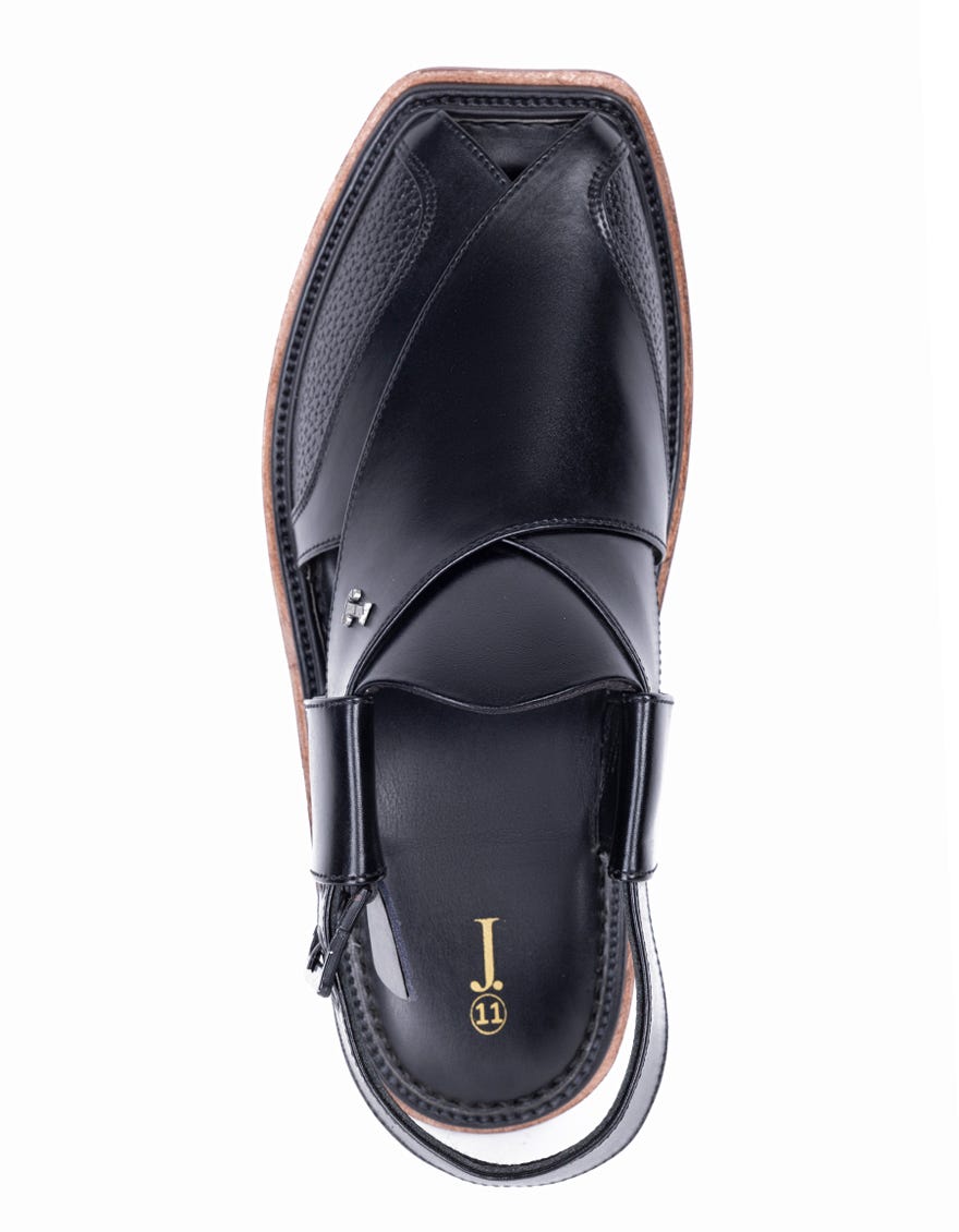 BLACK TRENDY PESHAWARI SANDALS