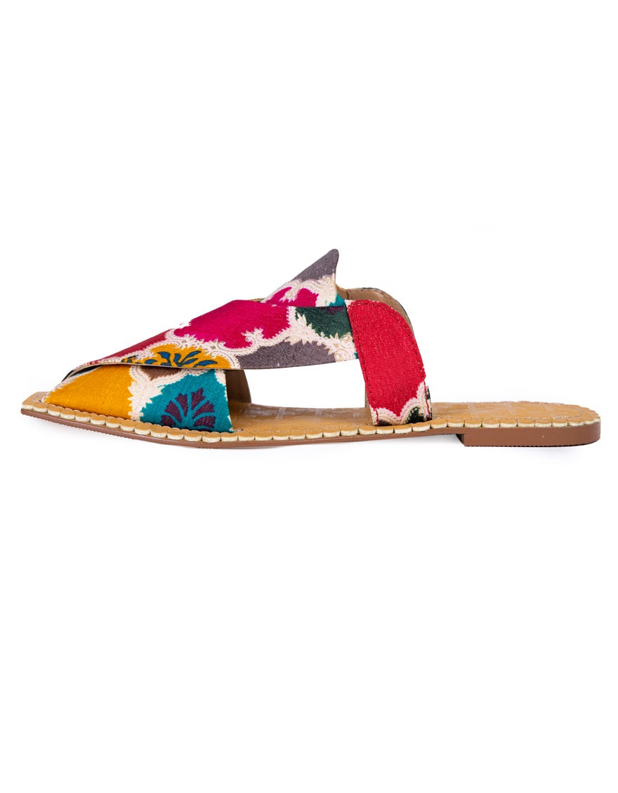 Multicolor Banarsi Chappal | Jlfwc-24-1255