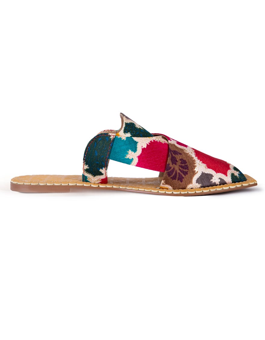 Multicolor Banarsi Chappal | Jlfwc-24-1255