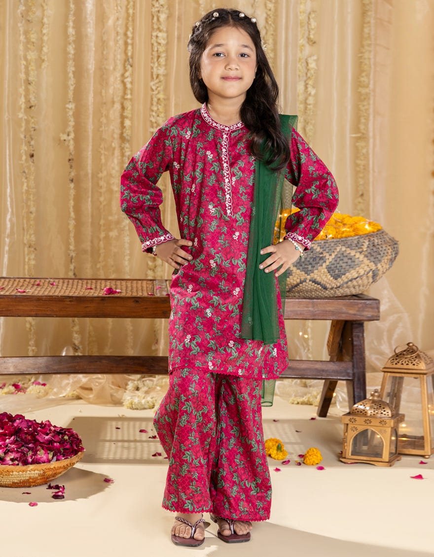 PINK LAWN EMBROIDERED 3PC | JGK-S-JGP-25-1536