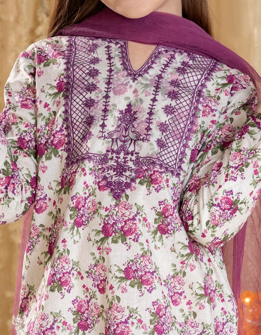 WHITE LAWN EMBROIDERED 3PC | JGK-S-JGP-25-1538