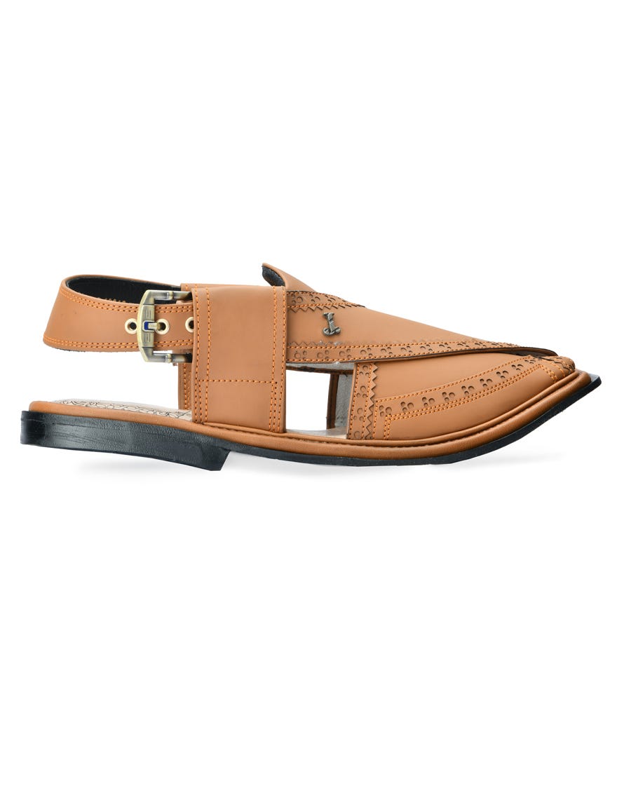 Mustard Trendy Peshawari Chappal | Jjfw-Jpc-16018