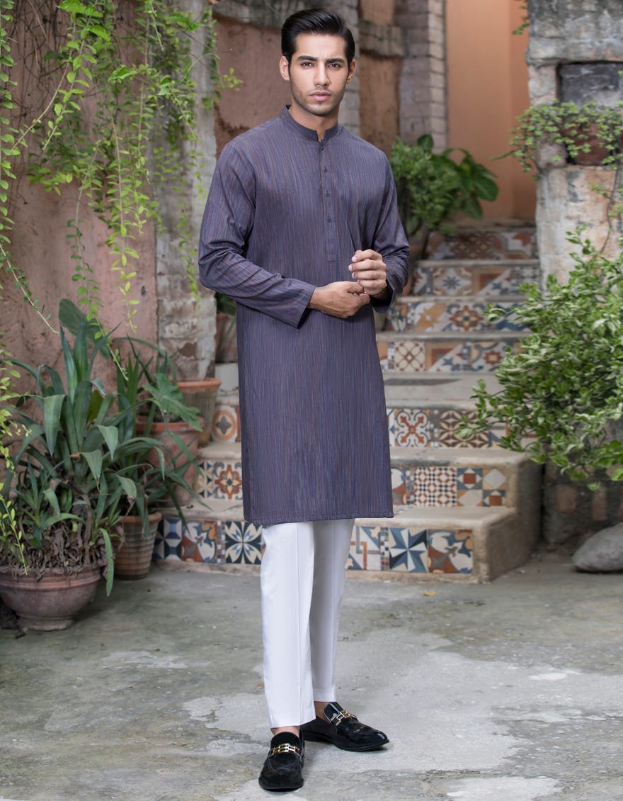 MULTI PURPLE COTTON UNSTITCHED KURTA FABRIC | JJMK-1980