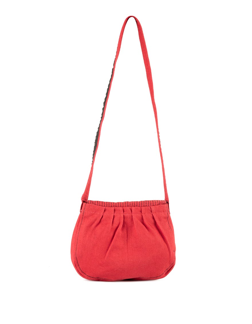 RED TWILL HANDBAG | JJBL-22-034