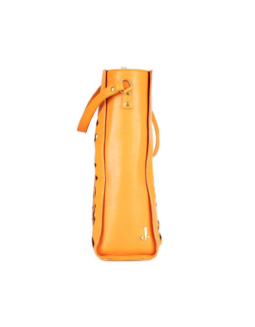 ORANGE REXINE HANDBAG | JJBL-22-044 FB