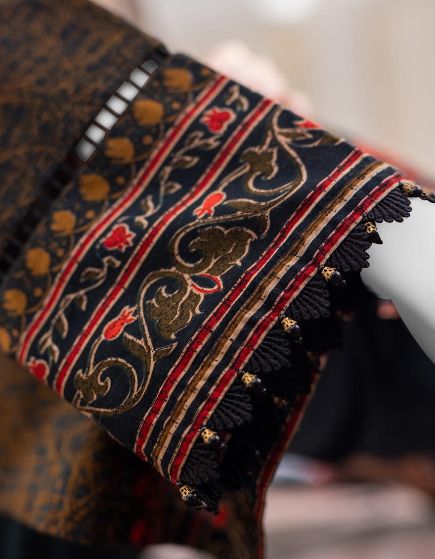 GOLDEN-TEAL CAMBRIC UNSTITCHED 3PC | JJLS-W-JW-22-1718 FB