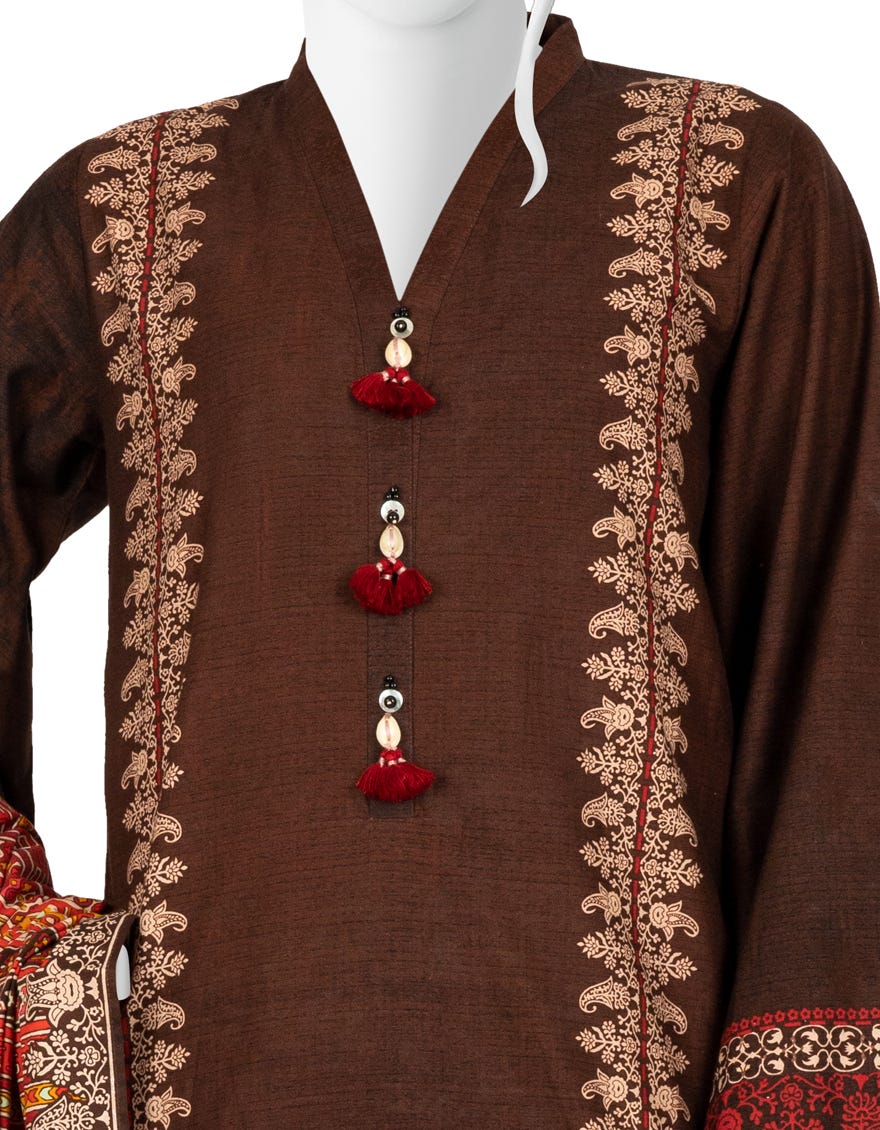 MAROON KHADDAR UNSTITCHED 3PC | JJLS-W-JW-22-1723 FB