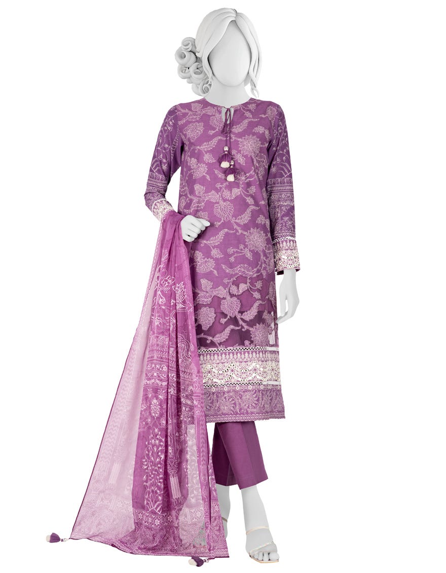 PURPLE CAMBRIC UNSTITCHED 3PC | JJLS-W-JW-22-1737 FB