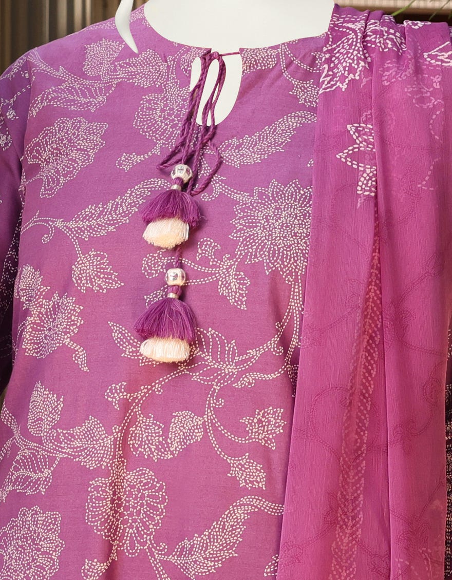 PURPLE KHADDAR UNSTITCHED 3PC | JJLS-W-JW-22-1741