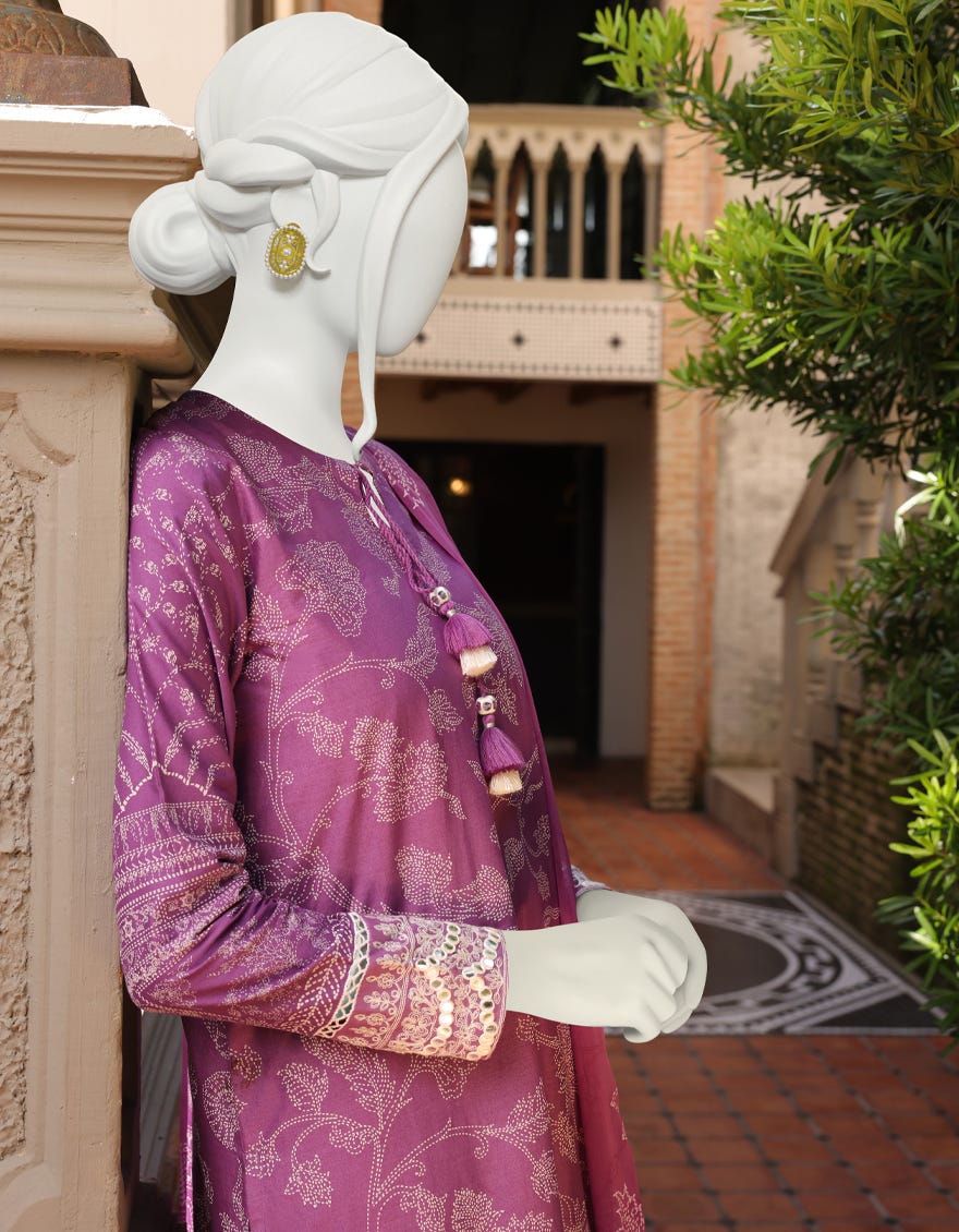 PURPLE KHADDAR UNSTITCHED 3PC | JJLS-W-JW-22-1741