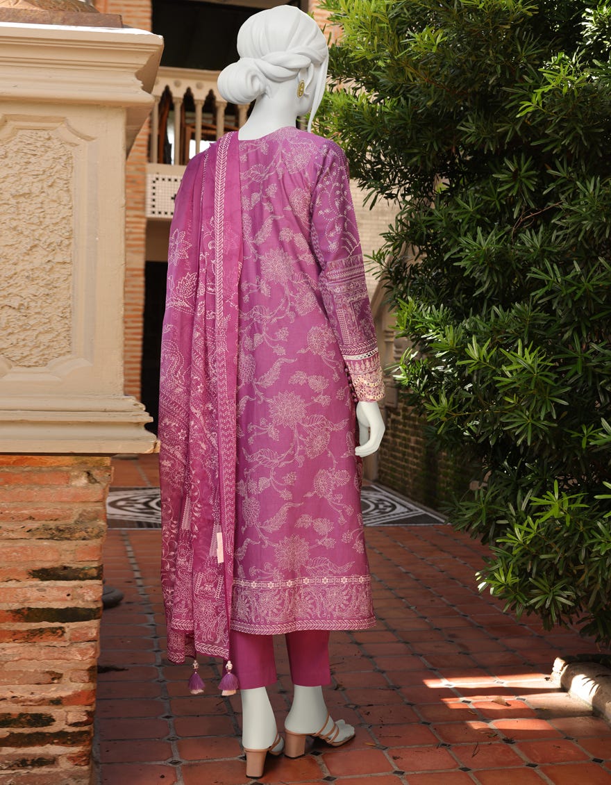 PURPLE KHADDAR UNSTITCHED 3PC | JJLS-W-JW-22-1741