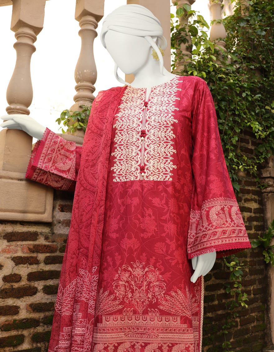 MAROON KHADDAR UNSTITCHED 3PC | JJLS-W-JW-22-1744 FB