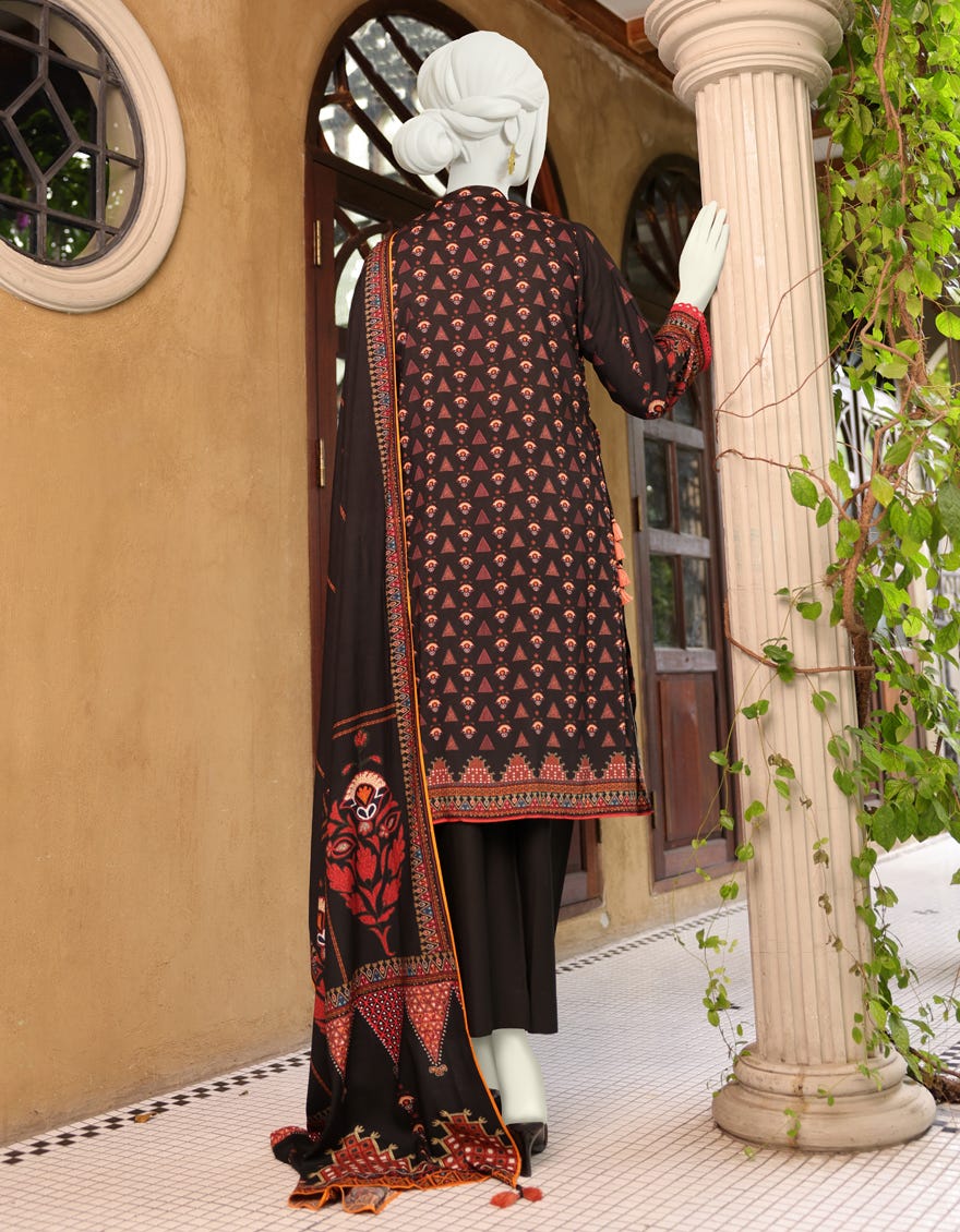 BLACK LINEN UNSTITCHED 3PC | JJLS-W-JW-22-1746 FB