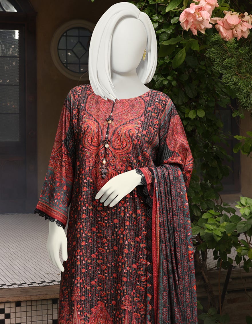 MULTICOLOR LINEN UNSTITCHED 3PC | JJLS-W-JW-22-1747 FB