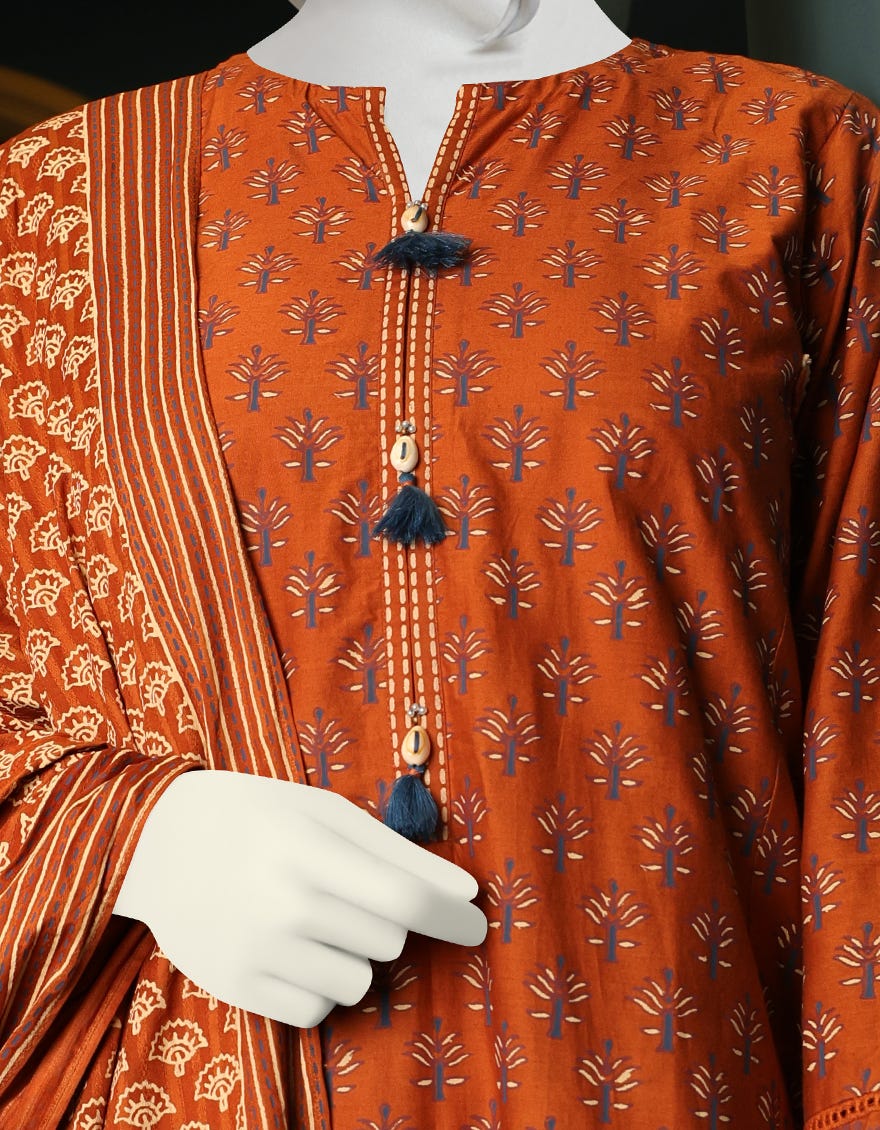 MUSTARD CAMBRIC UNSTITCHED 3PC | JJLS-W-JW-22-1754 FB