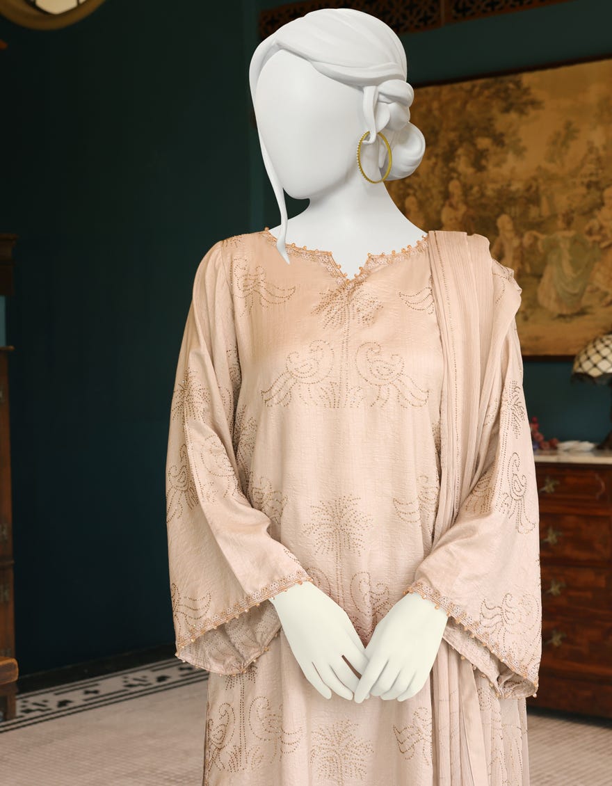 GREY CAMBRIC UNSTITCHED 3PC | JJLS-W-JW-22-1790