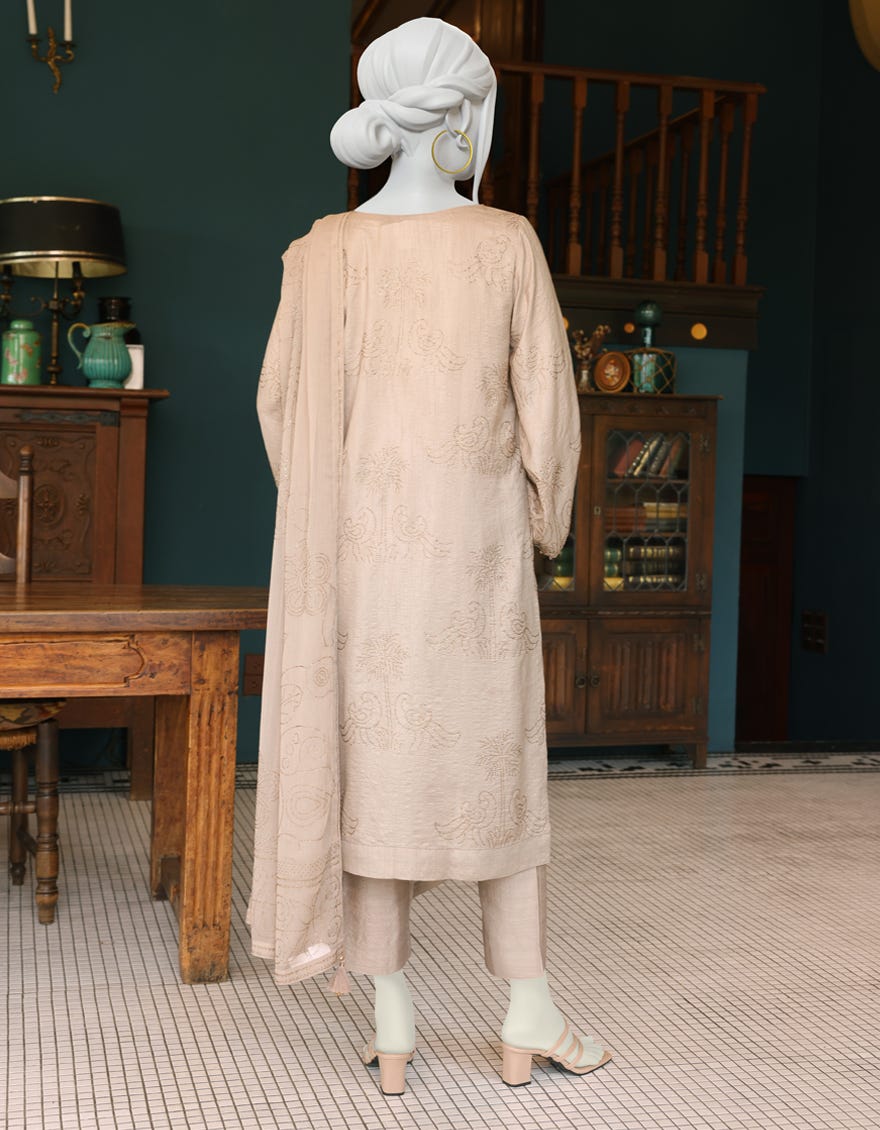 GREY CAMBRIC UNSTITCHED 3PC | JJLS-W-JW-22-1790