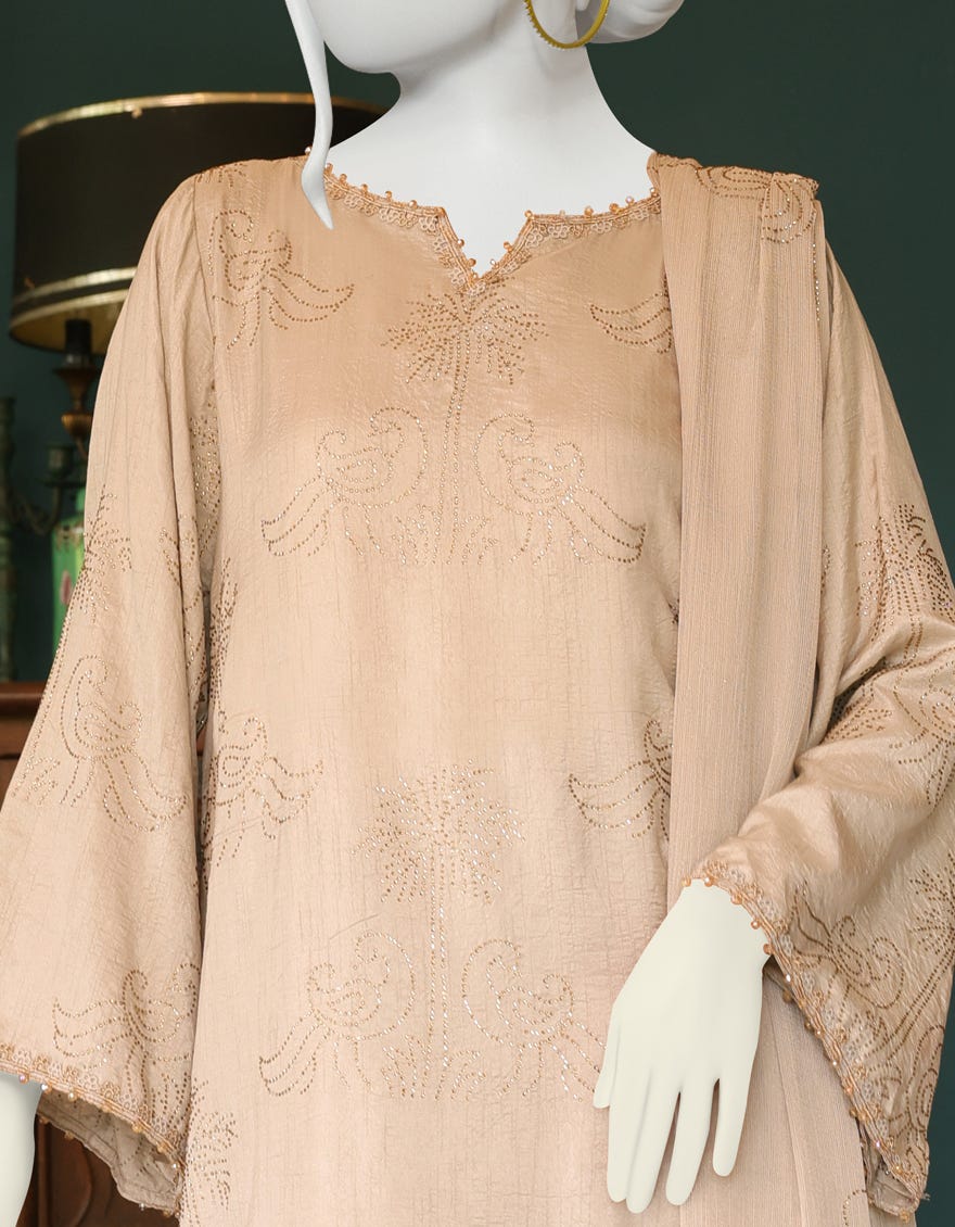 GREY CAMBRIC UNSTITCHED 3PC | JJLS-W-JW-22-1790