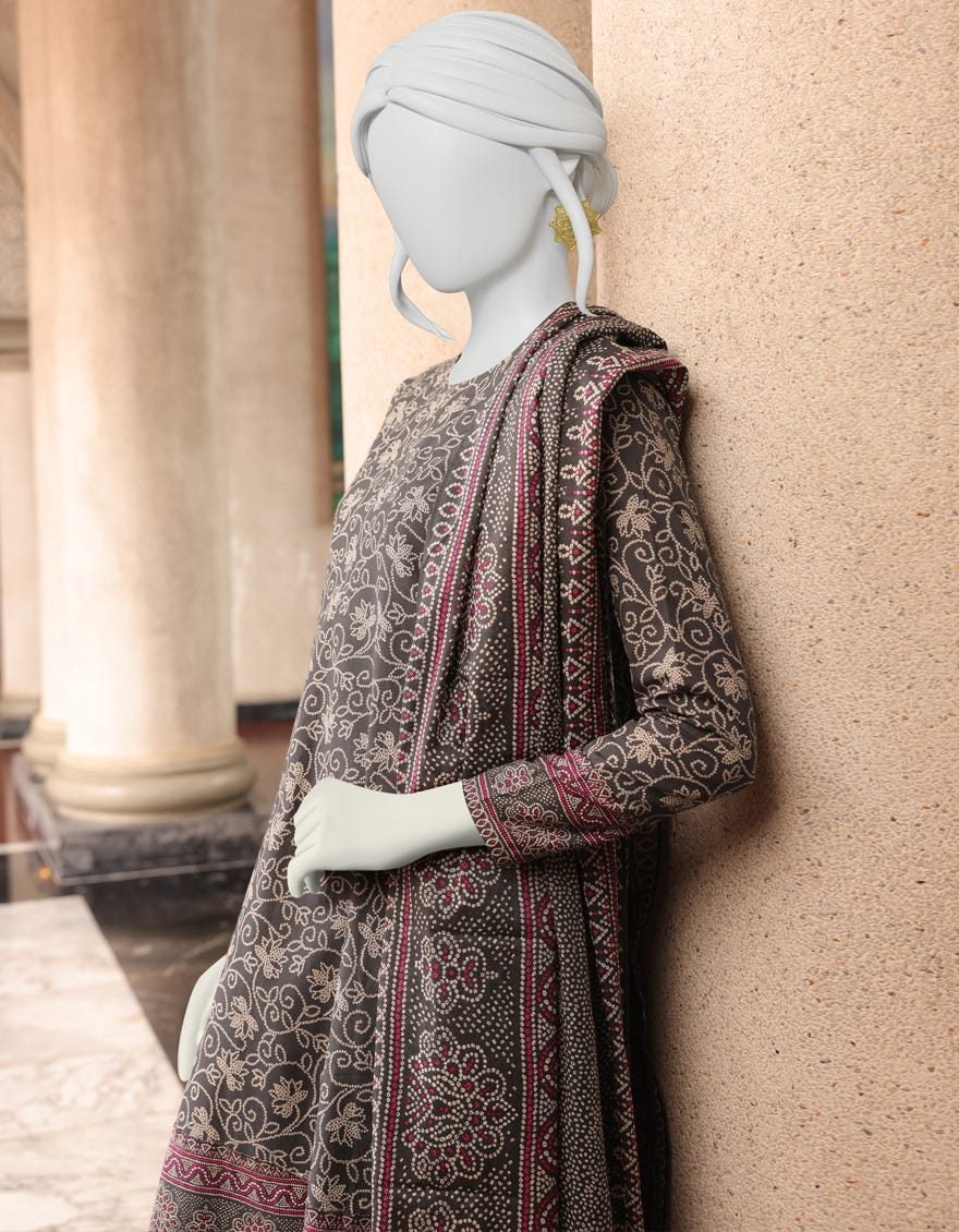 GREY CAMBRIC UNSTITCHED 3PC | JJLS-W-JWU-22-1792B