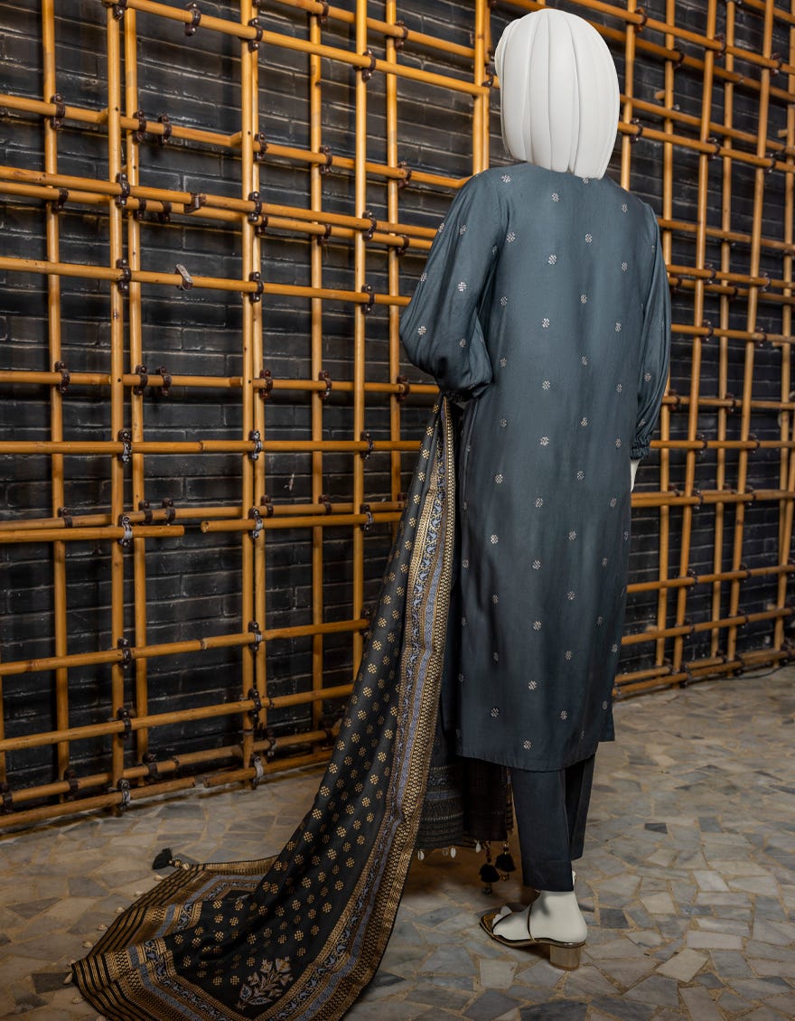 CHARCOAL MARINA UNSTITCHED 3PC | JJLS-W-JWU-22-1826