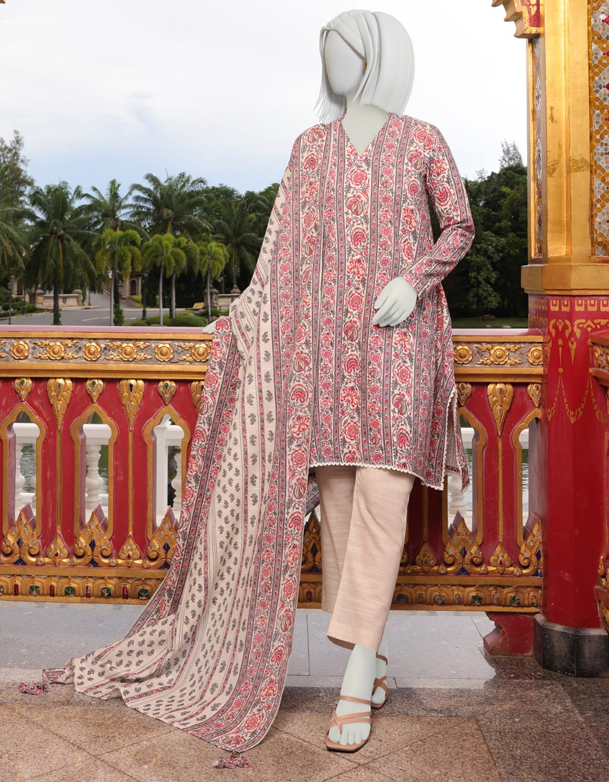 MULTICOLOR KHADDAR UNSTITCHED 3PC | JJLS-W-JWU-22-1832 FB