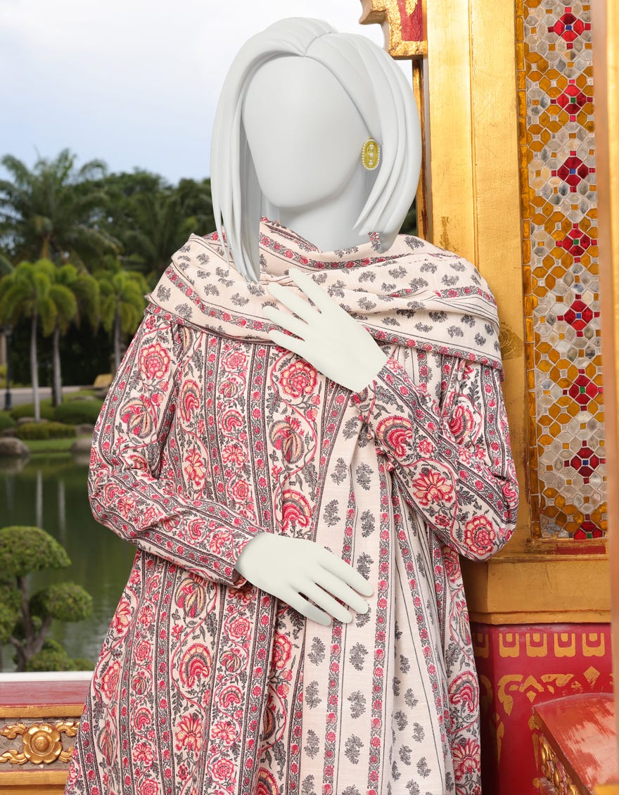 MULTICOLOR KHADDAR UNSTITCHED 3PC | JJLS-W-JWU-22-1832 FB