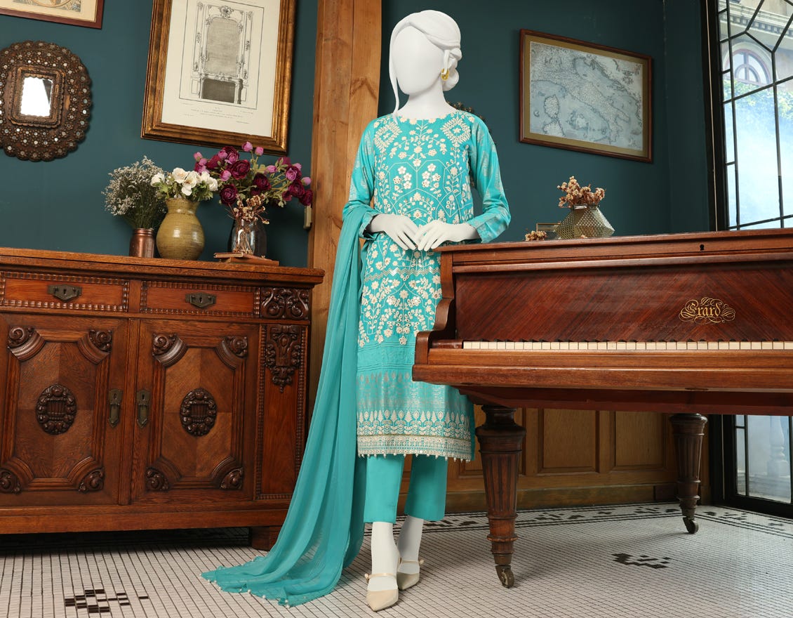 FEROZI CAMBRIC UNSTITCHED 3PC | JJLS-W-JWU-22-1858 FB