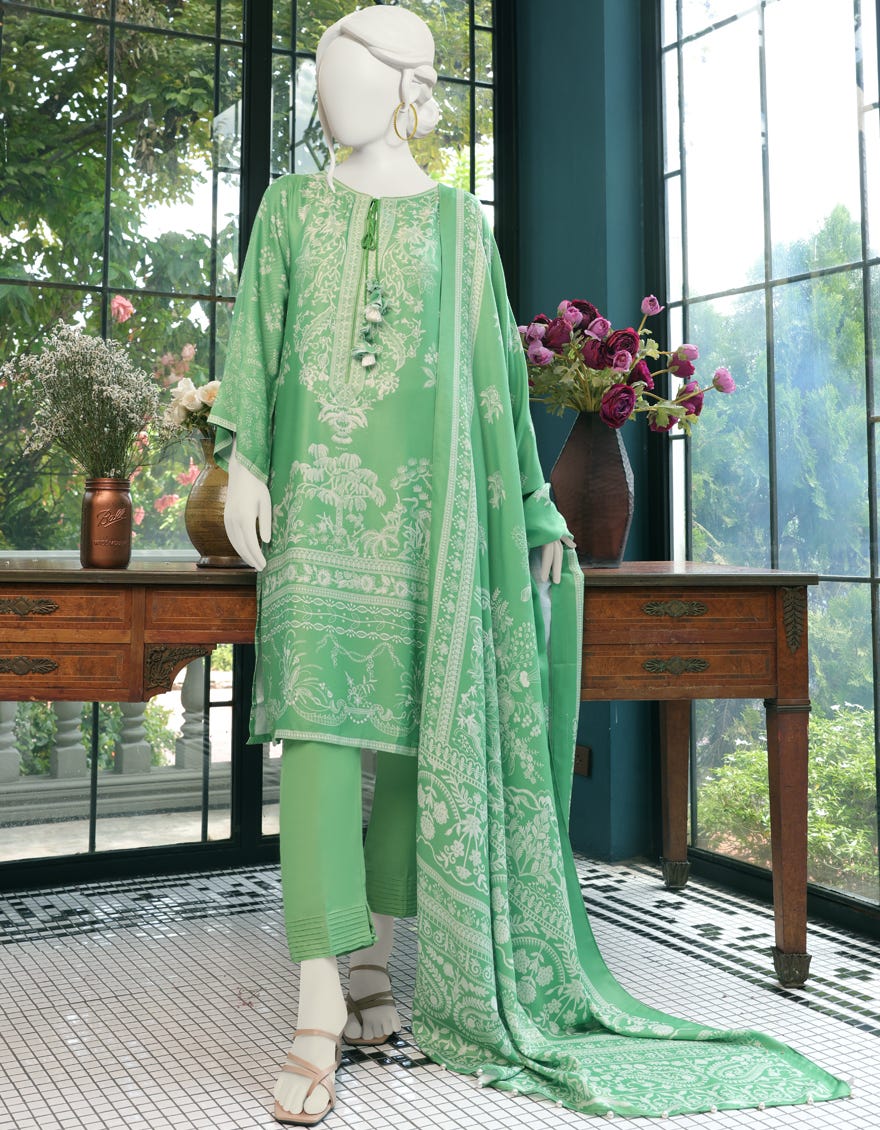GREEN UNSTITCHED 3PC | JJLS-W-JWU-22-1873 FB