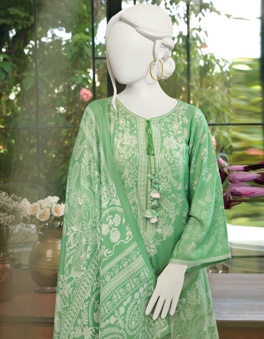 GREEN UNSTITCHED 3PC | JJLS-W-JWU-22-1873 FB