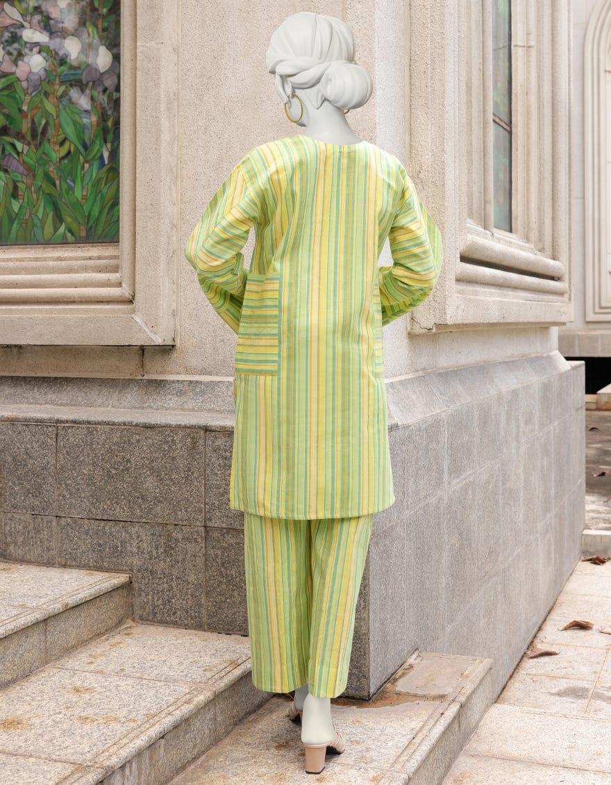 YELLOW-GREEN JACQUARD 2PC UNSTITCHED | JJLS-W-JW2-22-2028 FB