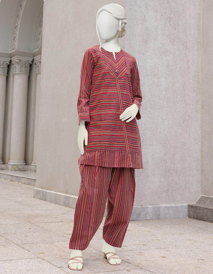 MULTICOLOR JACQUARD 2PC UNSTITCHED | JJLS-W-JW2-22-2029 FB