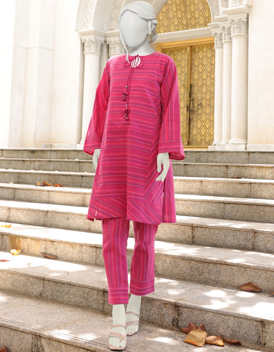 PINK JACQUARD 2PC UNSTITCHED | JJLS-W-JW2-22-2030 FB