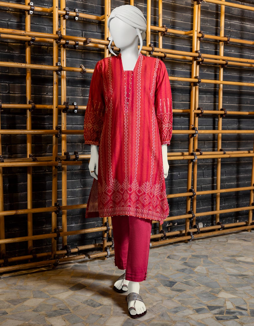 PINK KHADDAR 2PC UNSTITCHED | JJLS-S-JW2-22-2034/A
