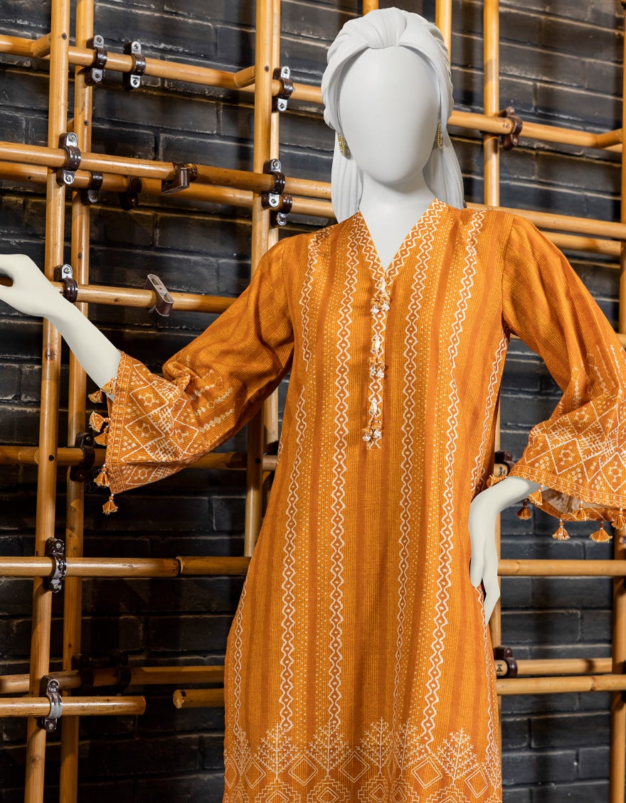 MUSTARD-PINK KHADDAR 2PC UNSTITCHED | JJLS-S-JW2-22-2034/B