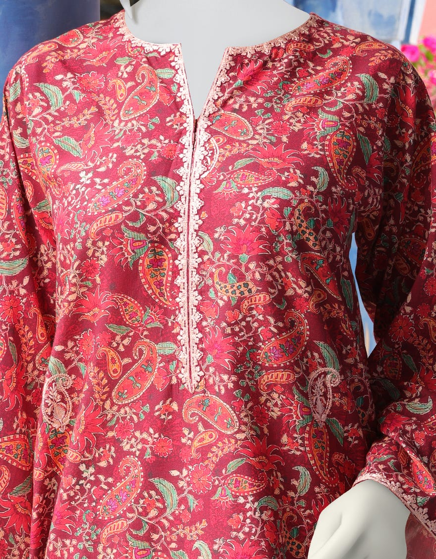 MULTICOLOR CAMBRIC 2PC UNSTITCHED | JJLS-W-JW2-22-2038 FB