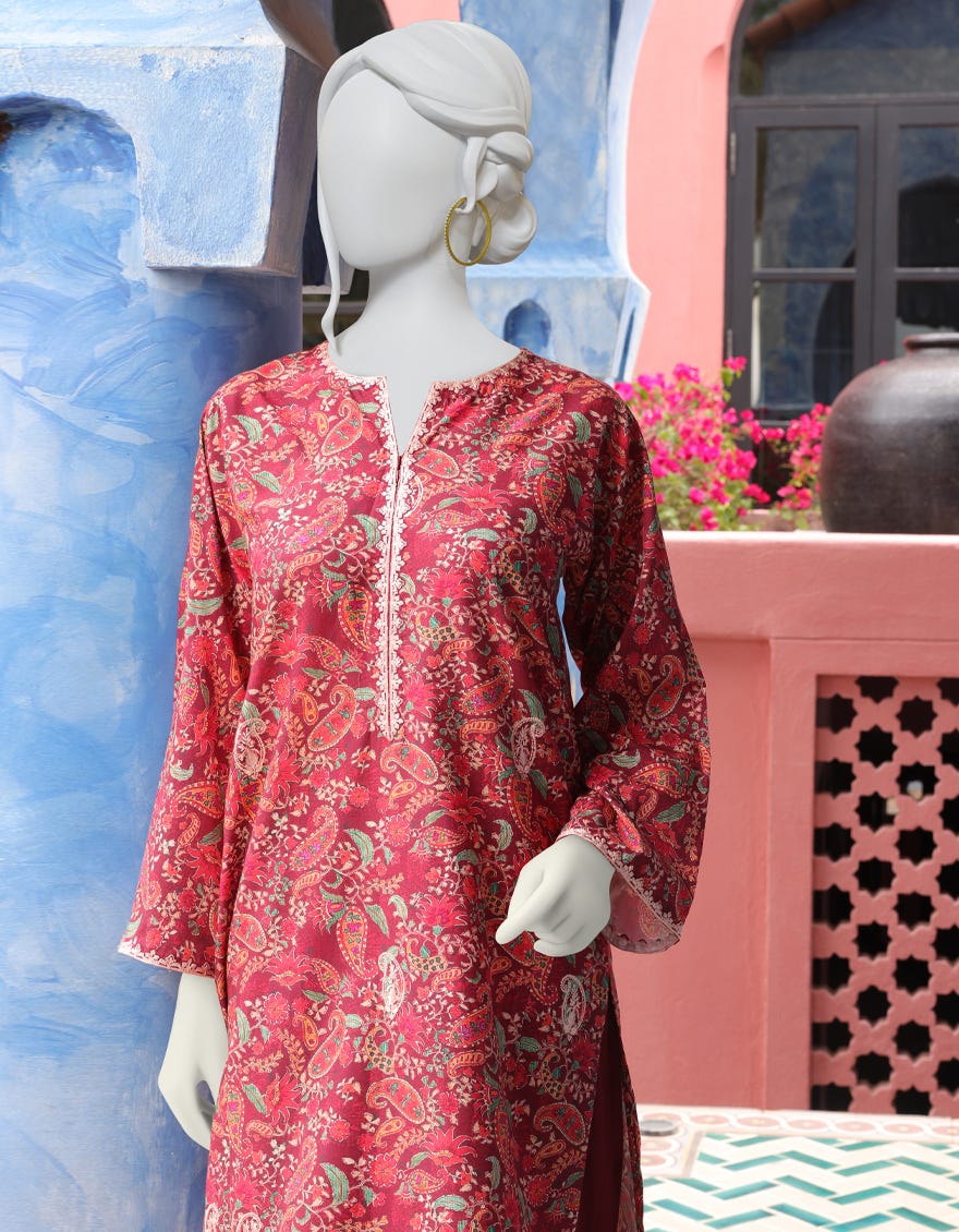 MULTICOLOR CAMBRIC 2PC UNSTITCHED | JJLS-W-JW2-22-2038 FB