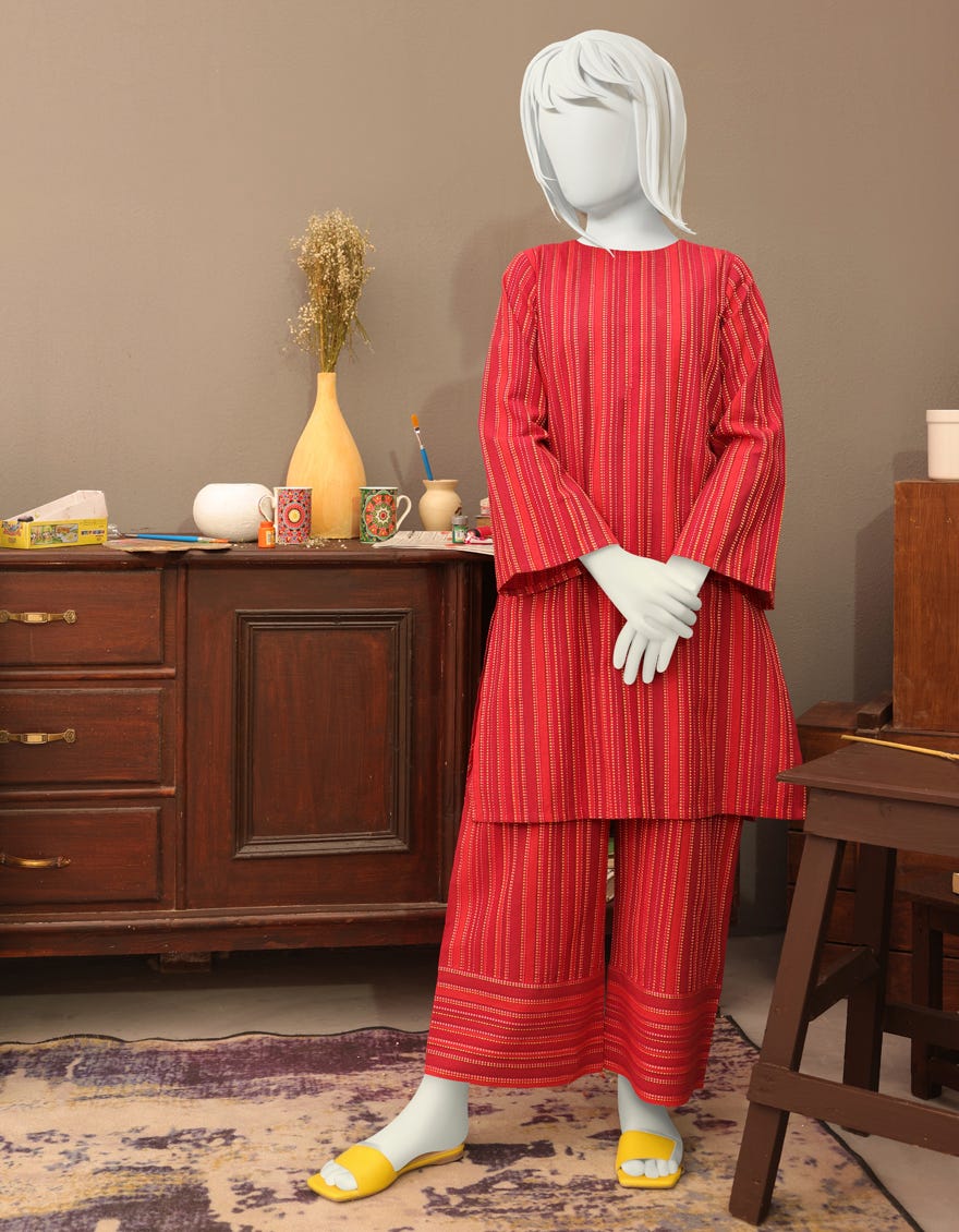 RED-MAROON TEXTURED TEENS 2PC | JYGK-W-JWT-22-3213 FB