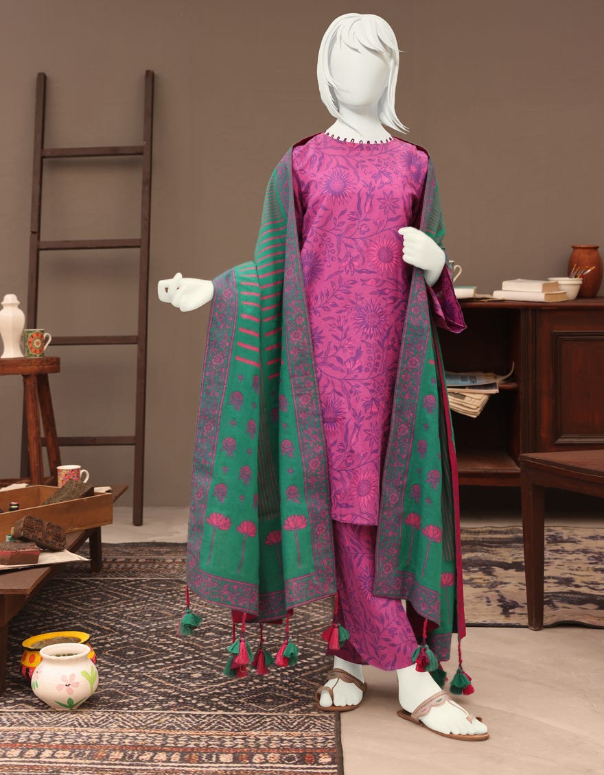 PURPLE CAMBRIC TEENS 3PC | JGK-YGK-JWT-W-22-3505