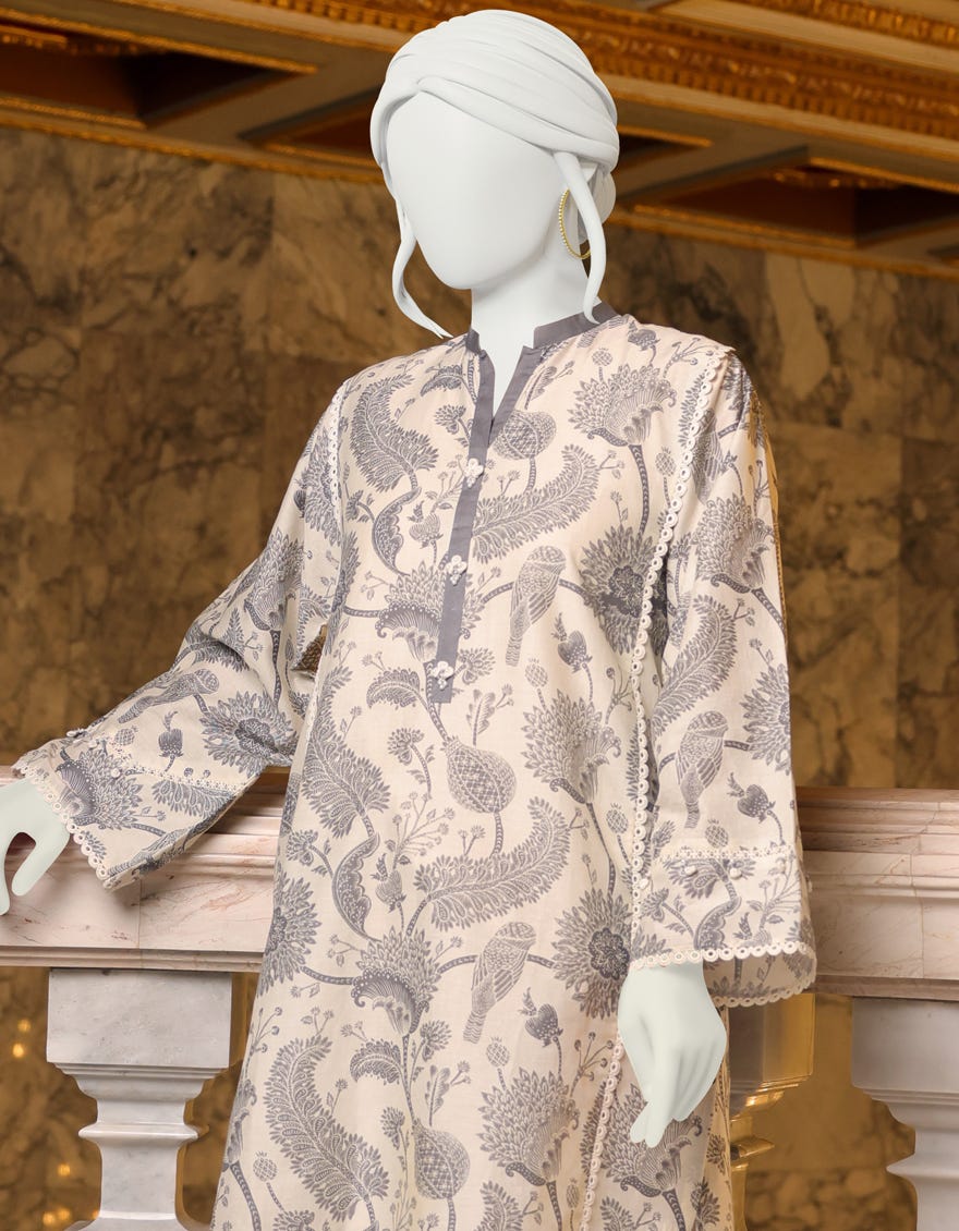 CREAM-GREY CAMBRIC 1PC UNSTITCHED | JJLS-W-JW1-22-501 FB