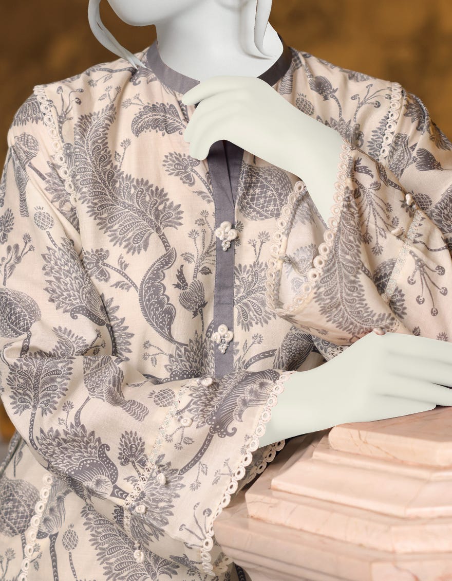 CREAM-GREY CAMBRIC 1PC UNSTITCHED | JJLS-W-JW1-22-501 FB