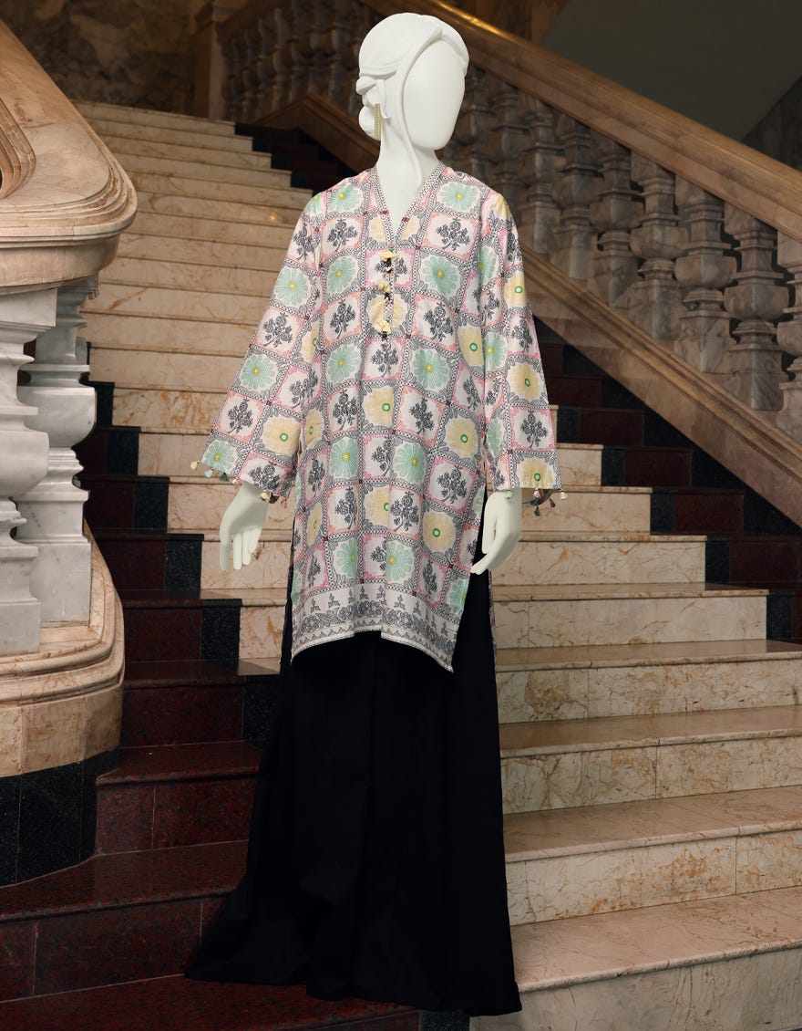 MULTICOLOR CAMBRIC 1PC UNSTITCHED | JJLS-W-JW1-22-502 FB