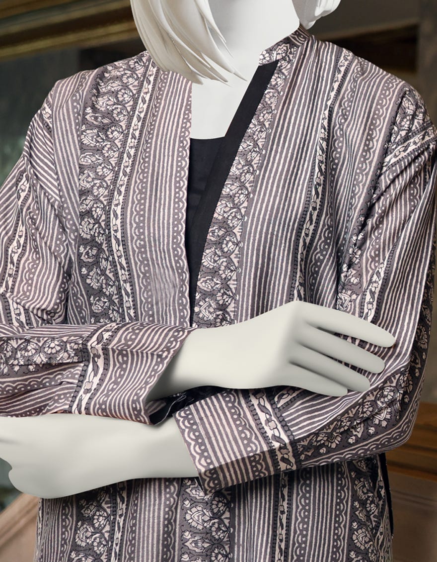 GREY-WHITE CAMBRIC 1PC UNSTITCHED | JJLS-W-JW1-22-503 FB