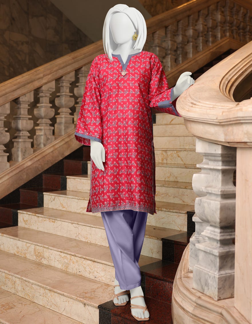 PINK-BLUE CAMBRIC 1PC UNSTITCHED | JJLS-W-JW1-22-508 FB