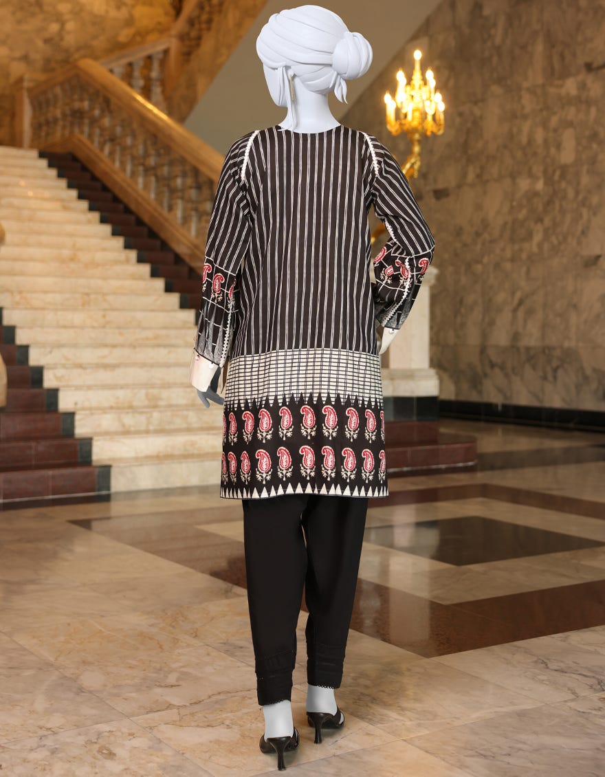 RED-BLACK CAMBRIC 1PC UNSTITCHED | JJLS-W-JW1-22-509 FB