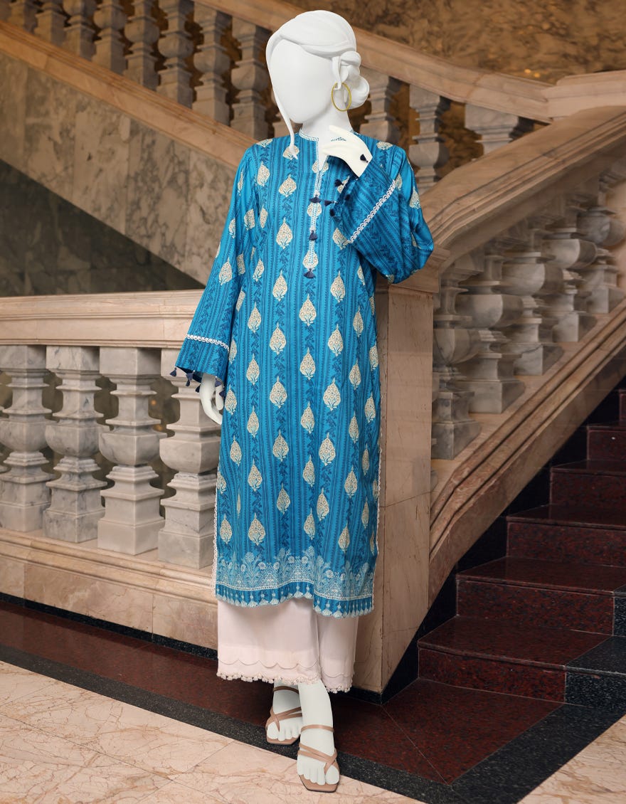 BLUE CAMBRIC 1PC UNSTITCHED | JJLS-W-JW1-22-510 FB