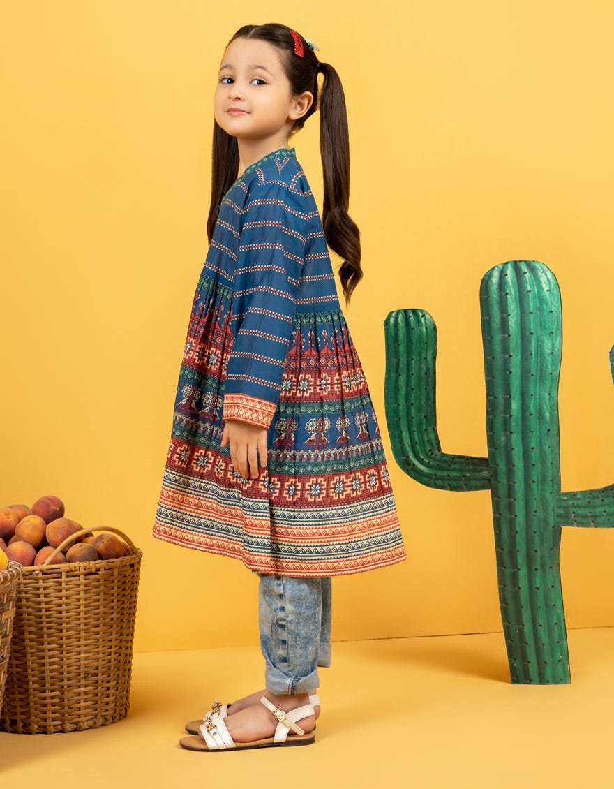 BLUE LAWN GIRLS KURTI | JGLK-S-JK-22-6002