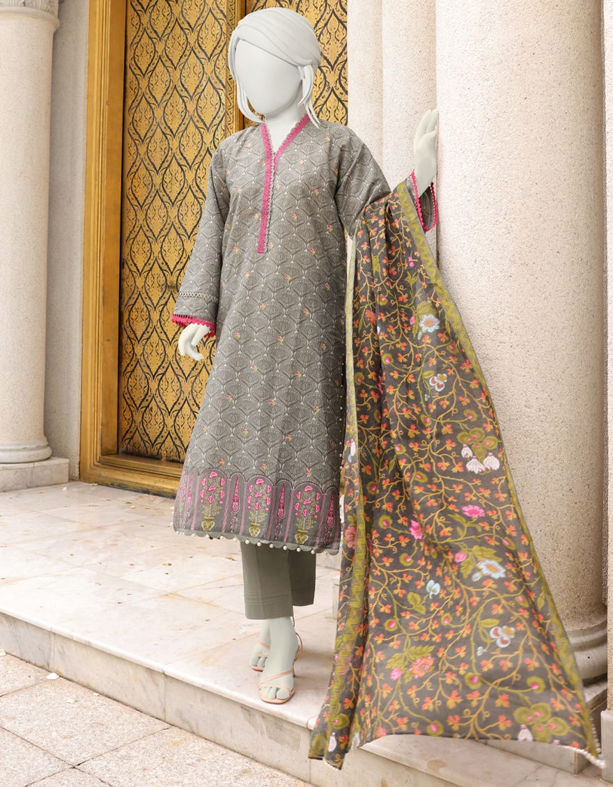 GREY CAMBRIC 2PC UNSTITCHED | JJLS-W-JW2-22-7040 FB